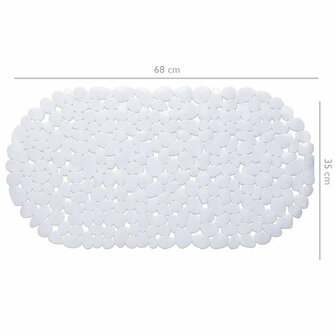 Antislip badmat wit 68x35cm