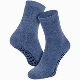 Antislip kindersokjes jeans blauw maat 27-30