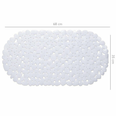 Antislip badmat wit 68x35cm