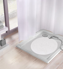 Antislip douchemat rond wit (55 cm)