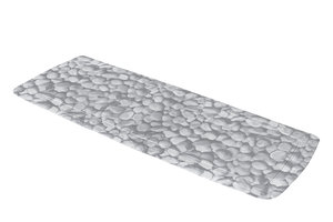 Antislip badmat stenen grijs 36x92 cm