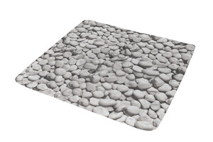Antislip douchemat stenen grijs 55x55 cm